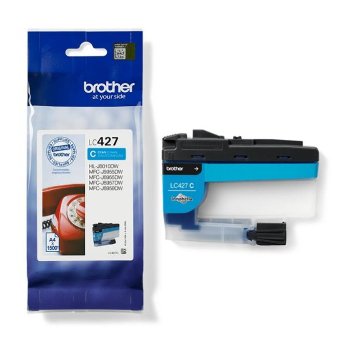 Cartouche d'encre BROTHER Originale LC427 Cyan Standard - LC427C