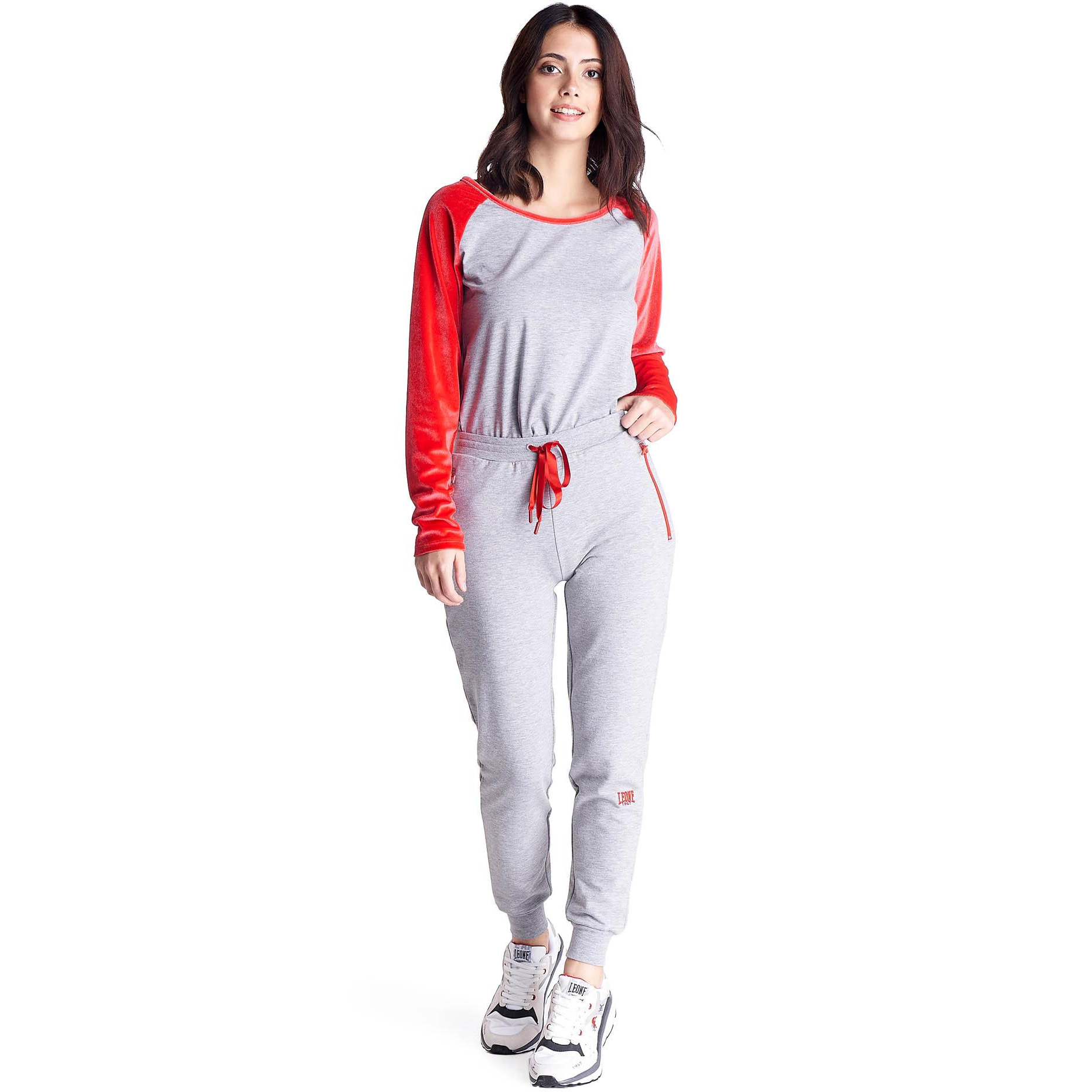 Pantaloni in felpa da donna con polsini College