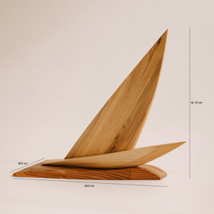 Voilier décoratif en orme massif