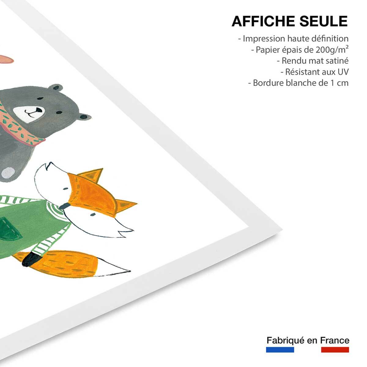 Affiche enfant copains de quartier  Affiche seule