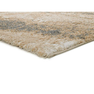 SERENE Alfombra de pelo largo con texturas en tonos beige, varias medidas disponibles