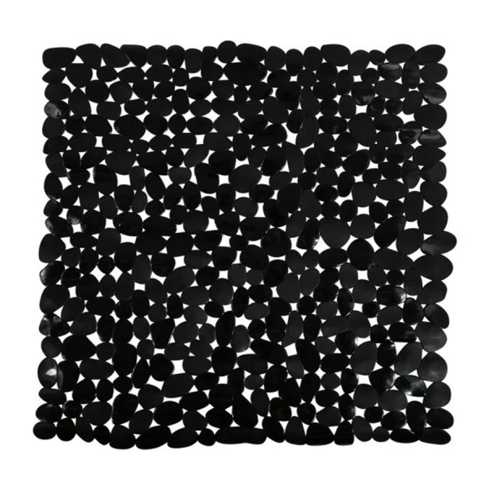 Tapis Fond de douche PVC GALETS 53x53cm Noir MSV