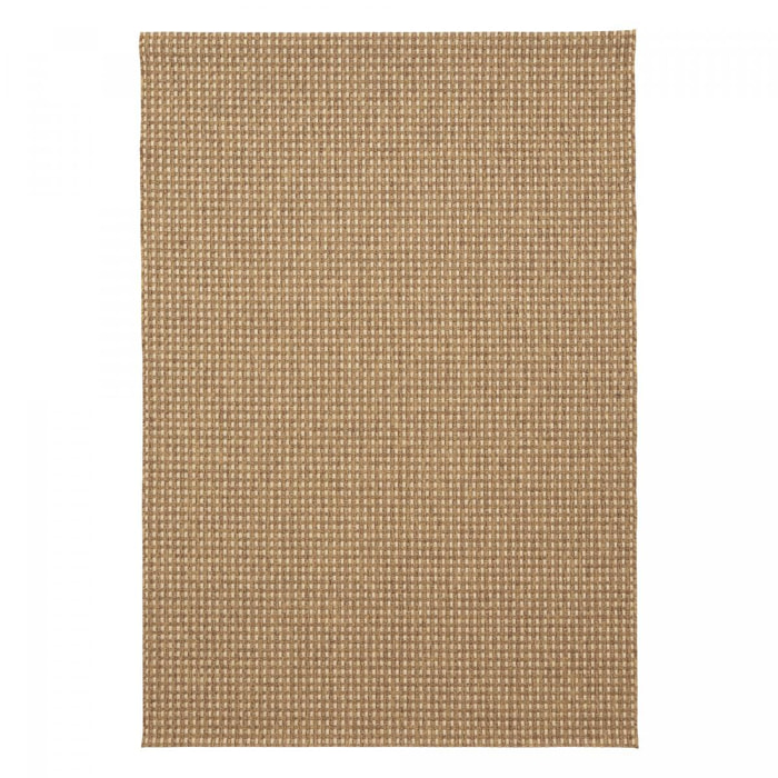 Tapis salon DARNO Marron 80x150 Fait en Europe en polypropylène doux et soyeux