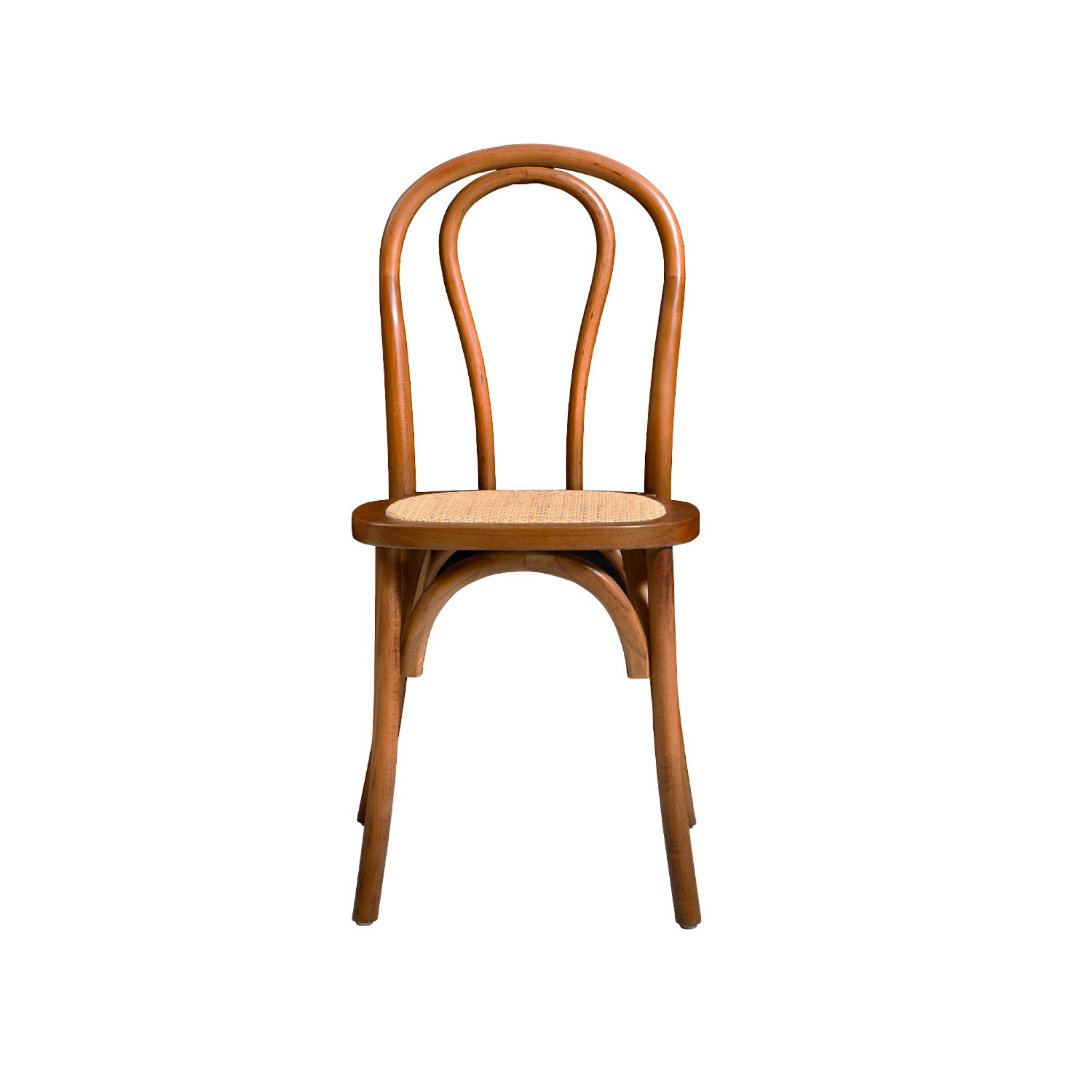 Chaise vintage bois et rotin (lot de 2) BASTILLE