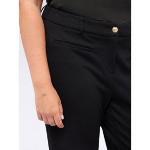 Fiorella Rubino - Pantaloni cropped in punto Milano - Nero