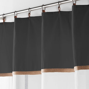 Voilage sablé esprit loft - Noir