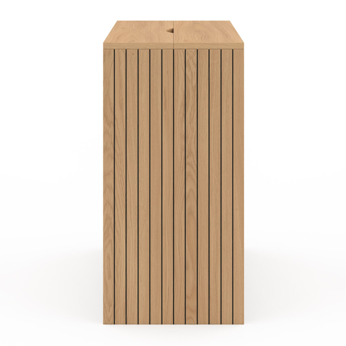 Table d'appoint mini bar Faustine bois et lattes