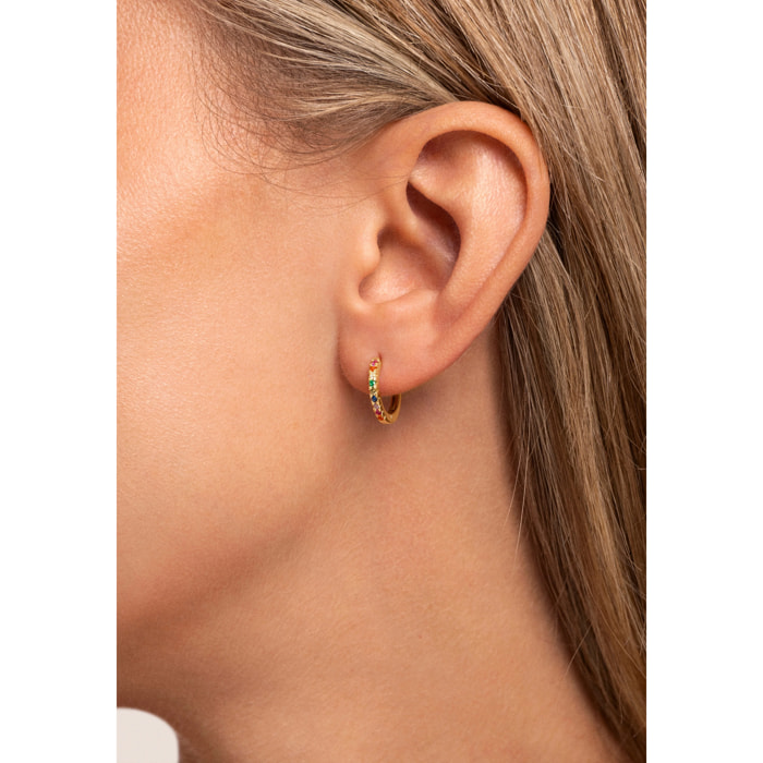 Orecchino Colors Argento Placcato Oro