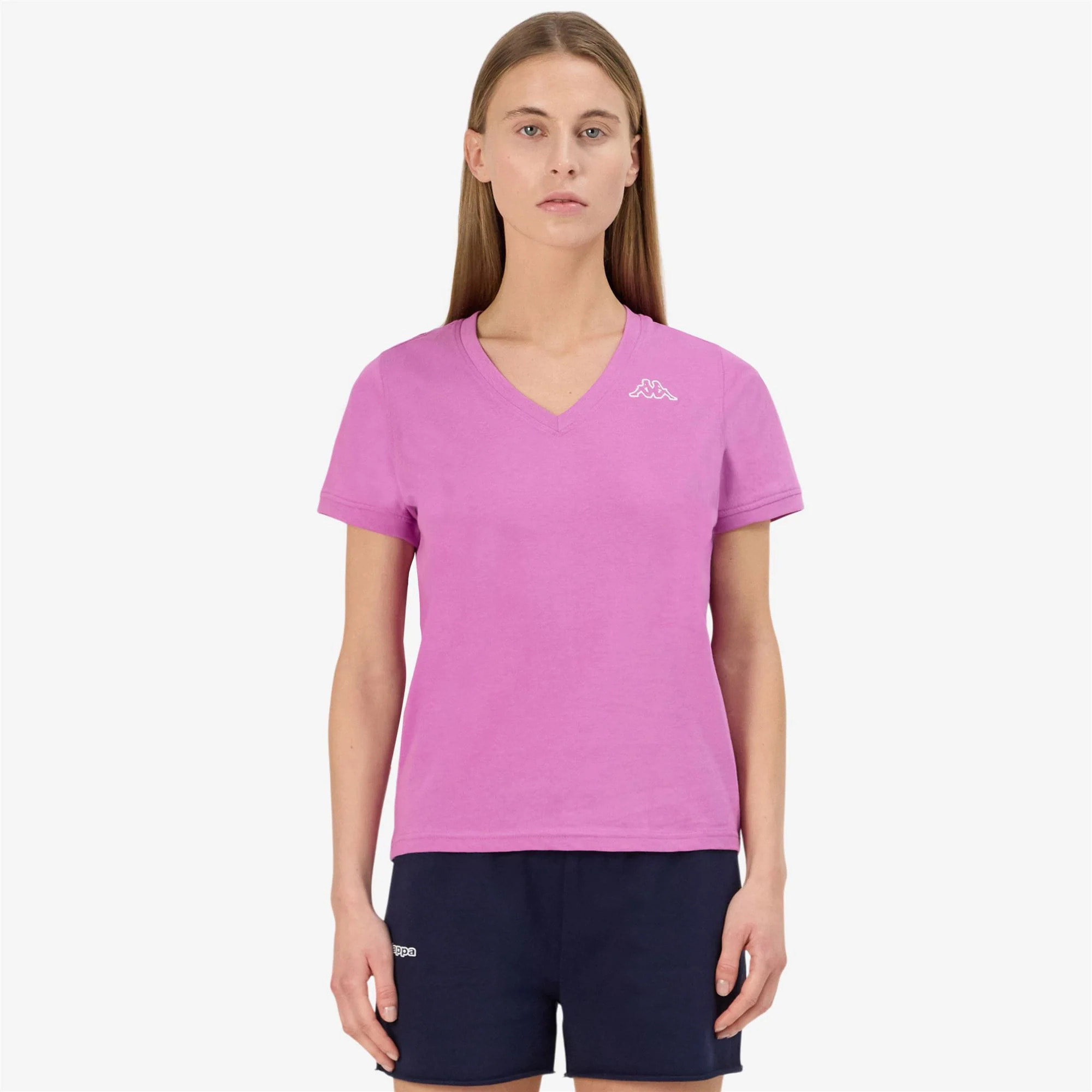 Kappa - T-Shirts & Top Donna Viola - Logo Cabou