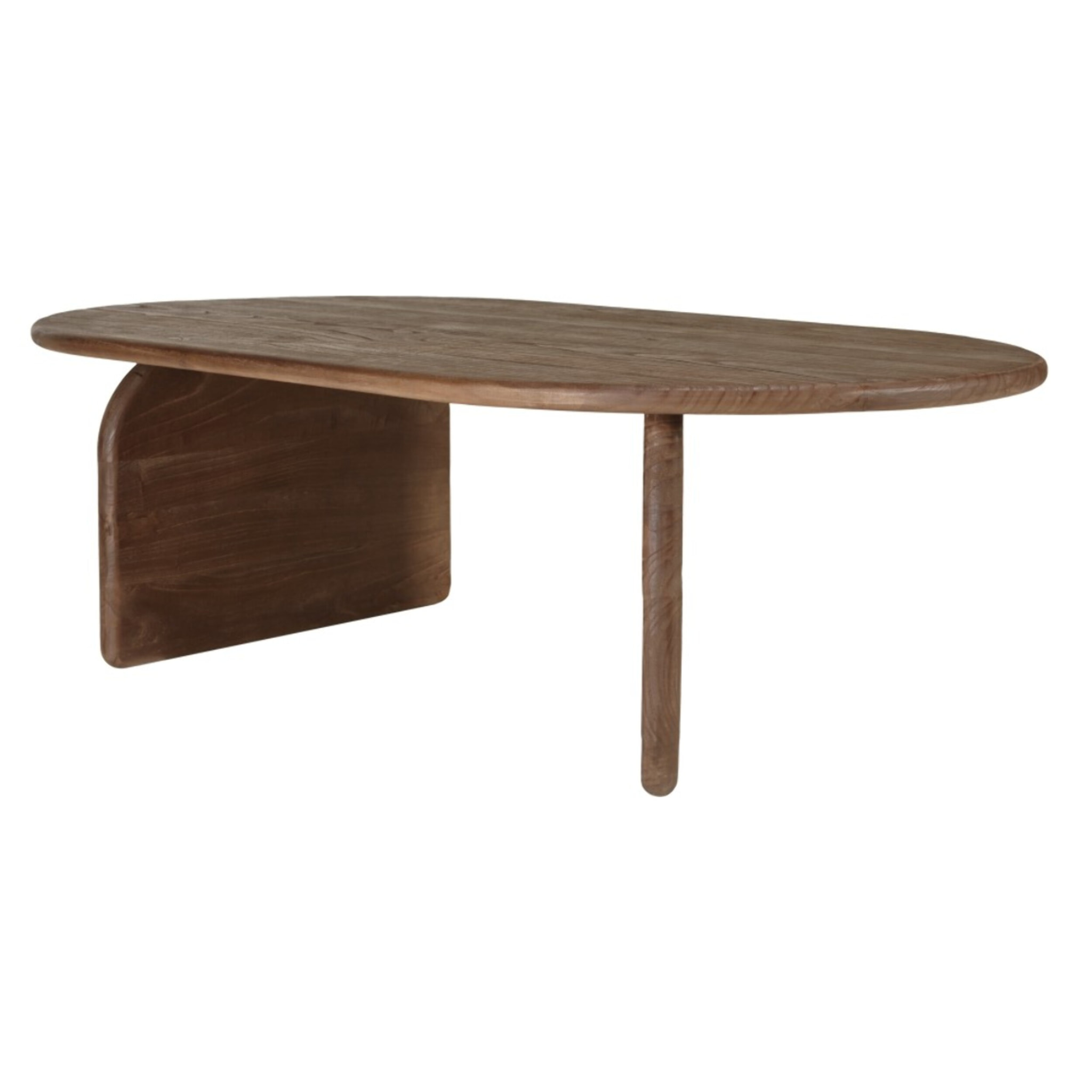 ROMY - Table basse 140cm forme organique en bois de mindi