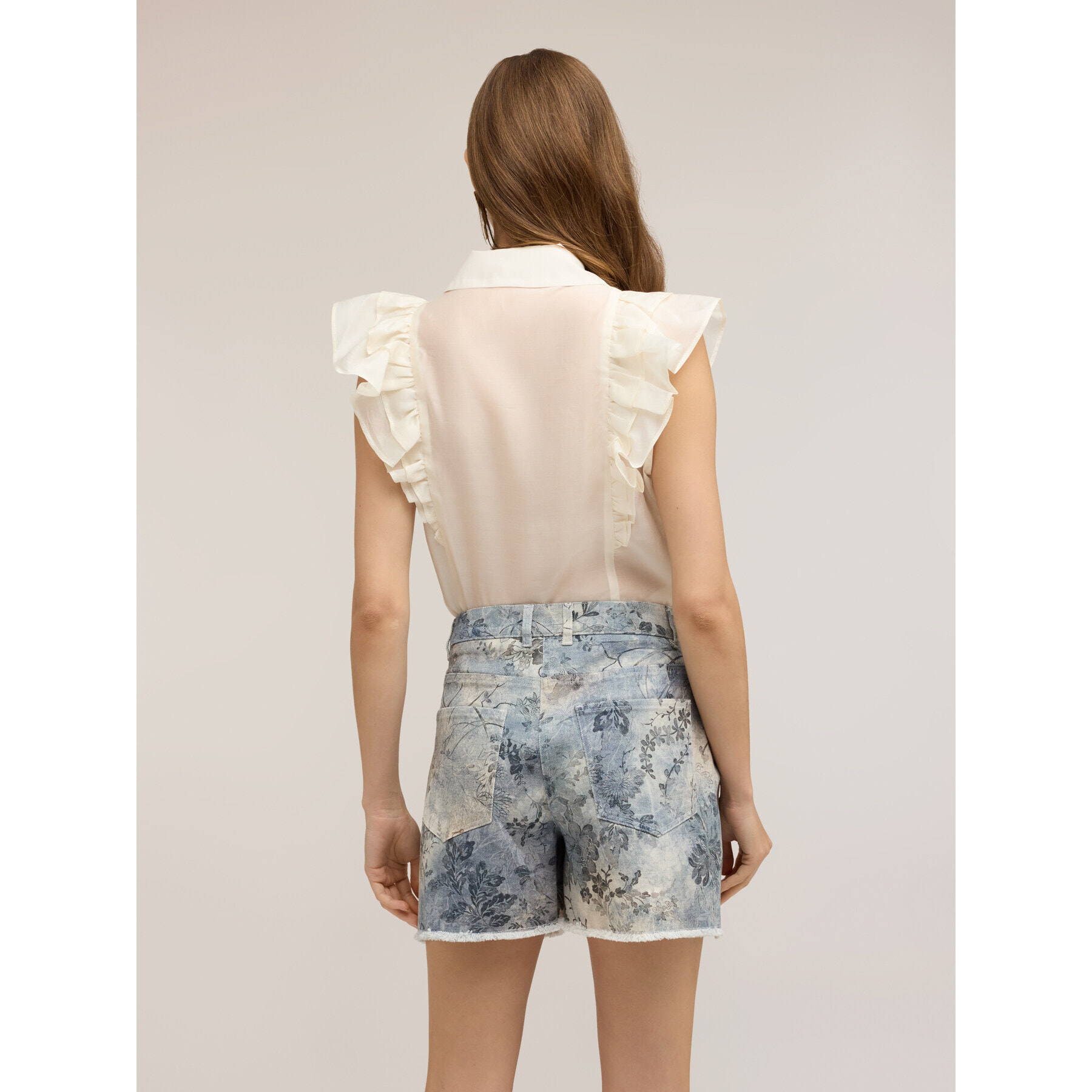 Motivi - Camisa de muselina con volantes - Blanco