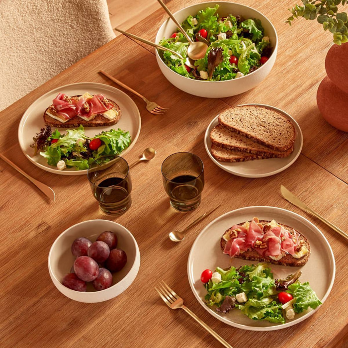 Assiette plate Chiara beige