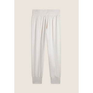 Pantalone jogger donna comfort con vita alta e maxi polsini