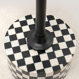 Table d'appoint Domero Chess 25cm noire et blanche Kare Design