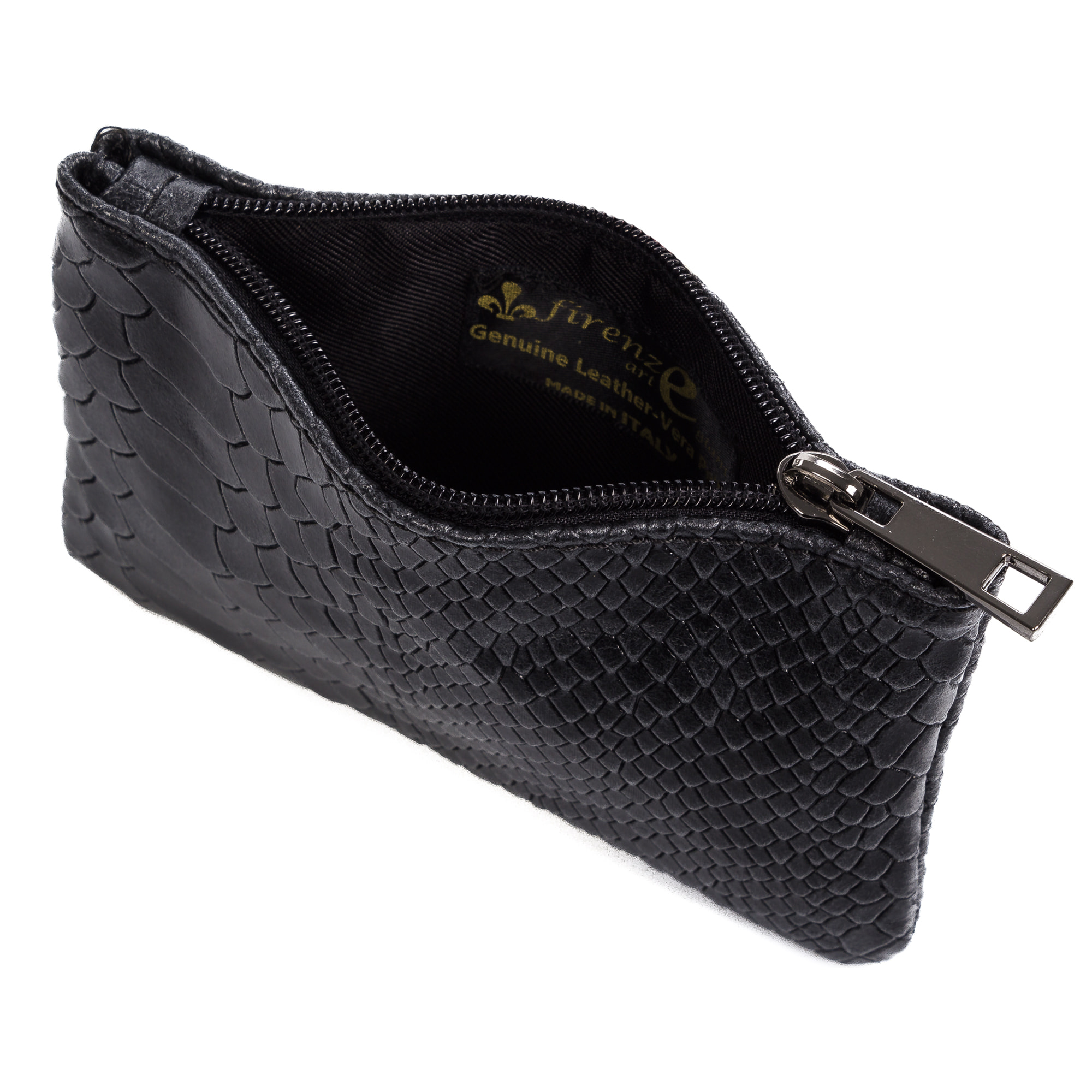 Seconda Portafoglio Donna Donna.Pelle autentica Scamosciata Incisa Serpente