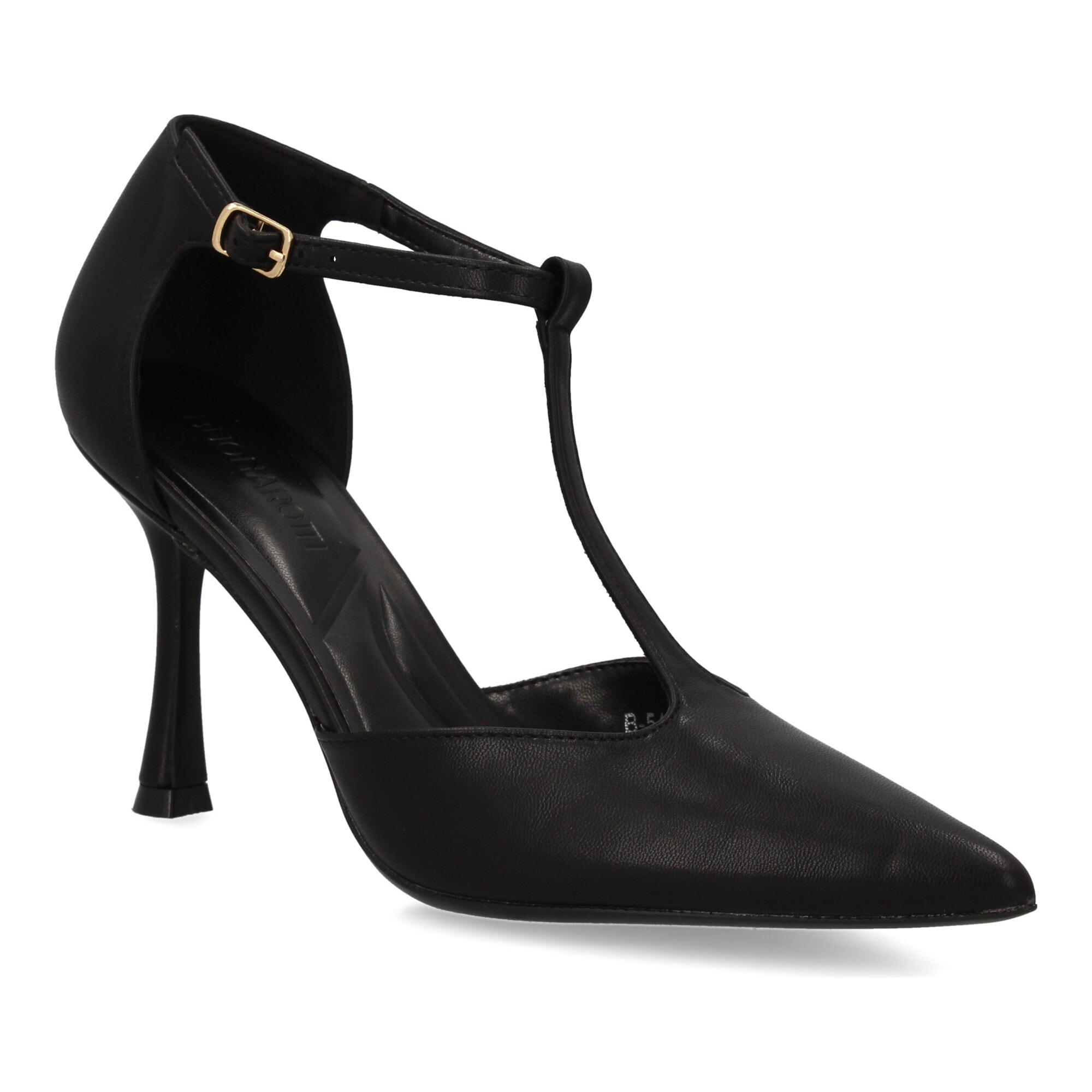 Zapato de salón con tacón alto y punta afilada