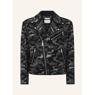 PHILIPP PLEIN Leather Jacket CAMOUFLAGE