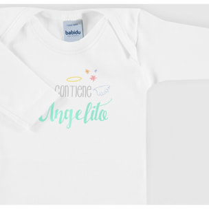 Body bebé manga larga frases americano