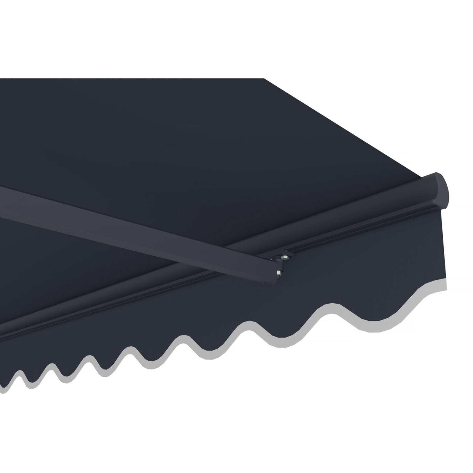 Auvent store banne rétractable en aluminium 2,5 x 3 m "Ombra 3" - Gris anthracite