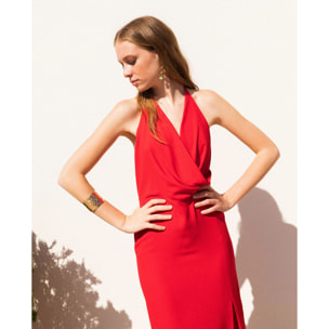 Vestido midi con espalda abierta