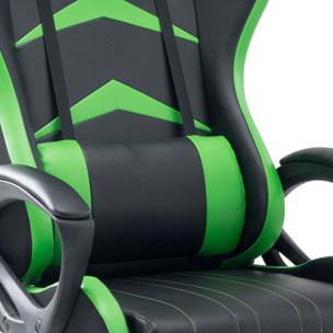 Jerez - sedia racing gaming in pvc e nylon nero e verde