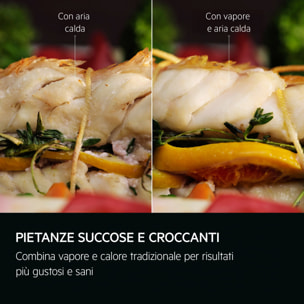 AEG Horno de vapor Serie 6000 SenseCook con SteamCrisp con Display LED Explore V7PBR521SB