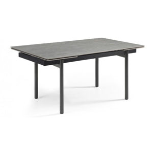 Table extensible en céramique marbre grey L160/240cm - 9 piètements - UNIK