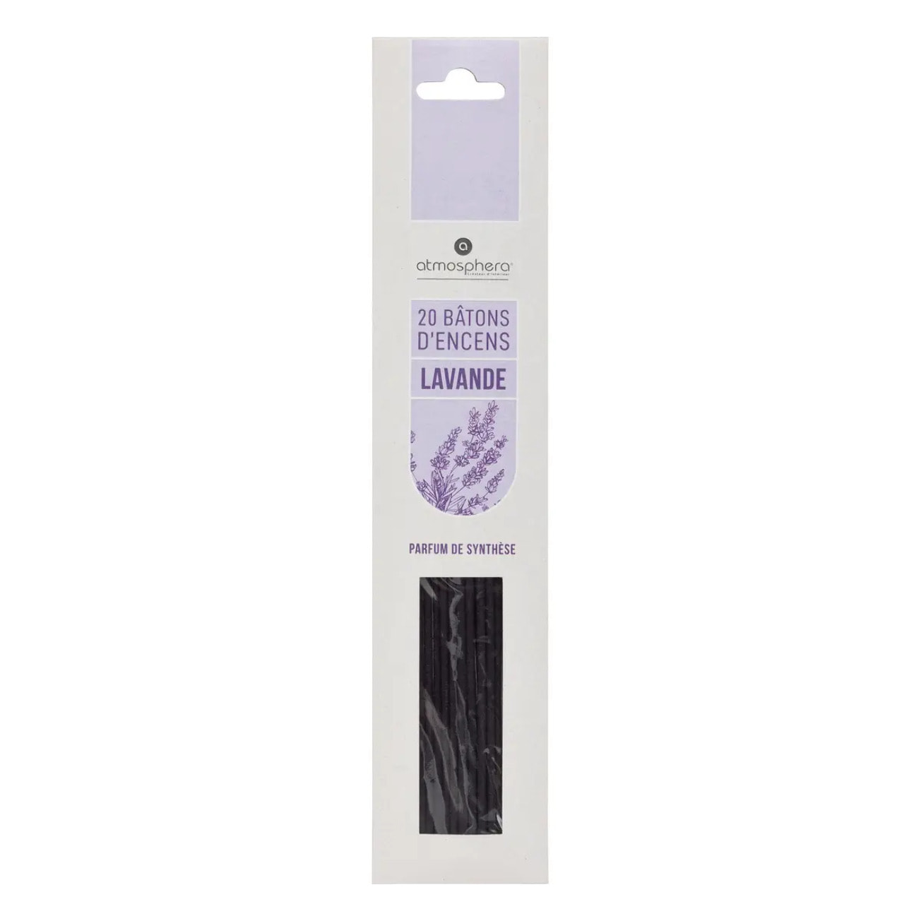 Lot de 20 bâtons d'encens lavande H25cm