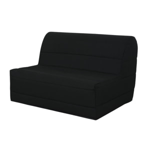 Banquette convertible Melissa, matelas Simmons, 140 x 190 cm, noir