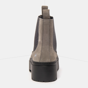Botines 1766 NOBUCK GREY/ LEEDS color Grey