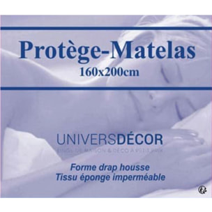 Lot de 2 Protèges matelas imperméable, absorbant et anti-acariens 160 x 200 cm