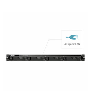 Asustor AS6204RS – NAS Rack 4 baies – Intel Celeron J3455 – Rails Inclus