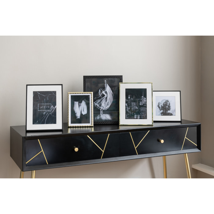 J-Line cadre photo Passe Partout Bord Fin - métal - or - large - 2 pcs