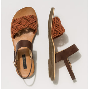 Sandalias S3126 MACRAME BROWN / DAPHNI color Brown