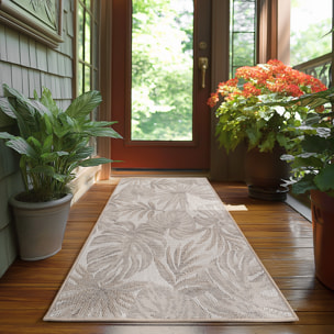 TENERIFE - Tapis intérieur/extérieur beige, design tropical