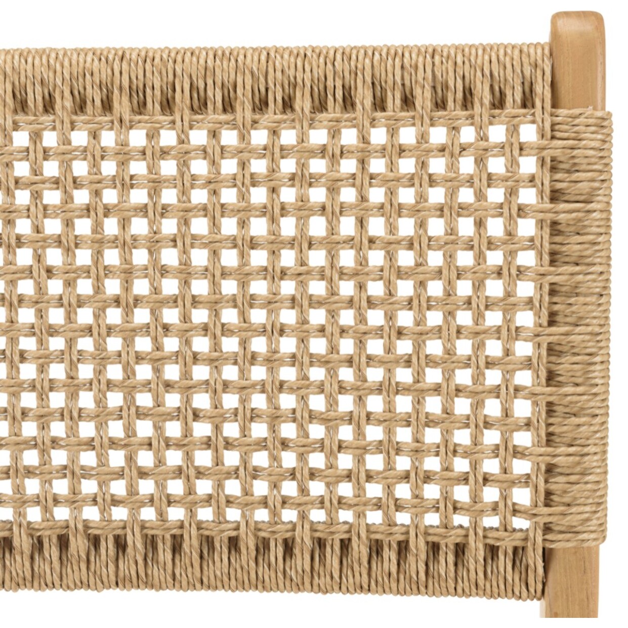 VALERIA - Lot de 2 chaises jardin teck naturel rotin synthétique beige