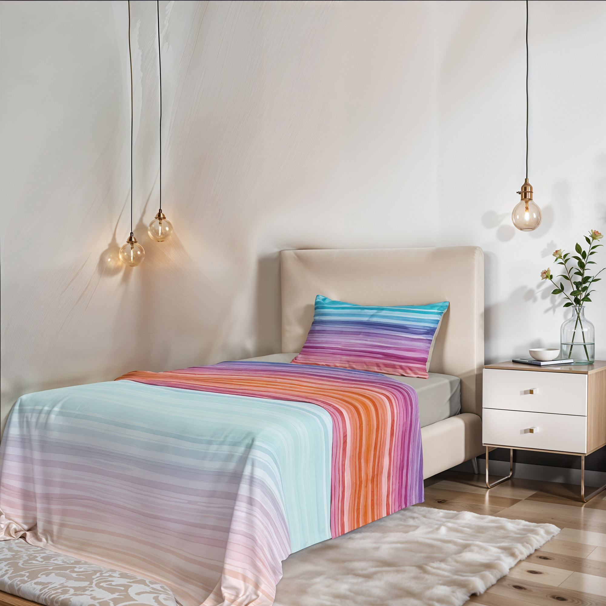 COMPLETO LETTO FANTASY PIAZZA E MEZZA - 100% MICROFIBRA