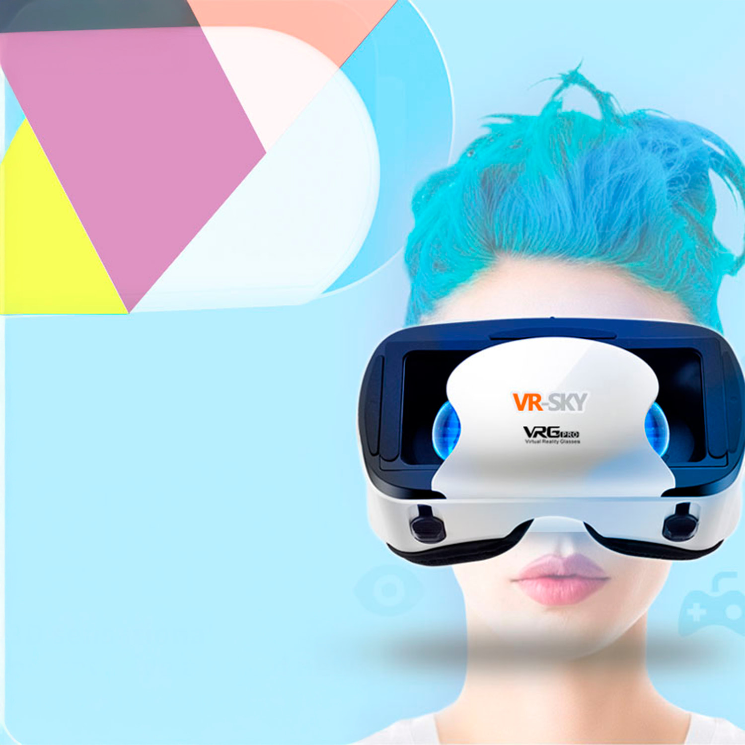 Gafas de realidad virtual SKY Blu-ray. Protección contra luz azul, vista panorámica 360º. Compatibles con IOS, Android, HarmonyOS.