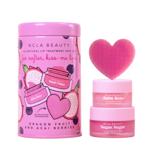 Dragon Fruit & Acai Berries - Duo baume 10 ml + scrub 15 ml + Exfoliant en silicone