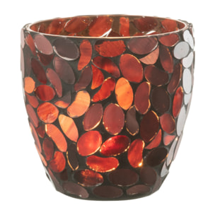 J-Line photophore Mosaic - verre - bordeaux - small