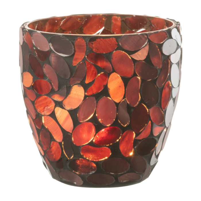 J-Line photophore Mosaic - verre - bordeaux - small