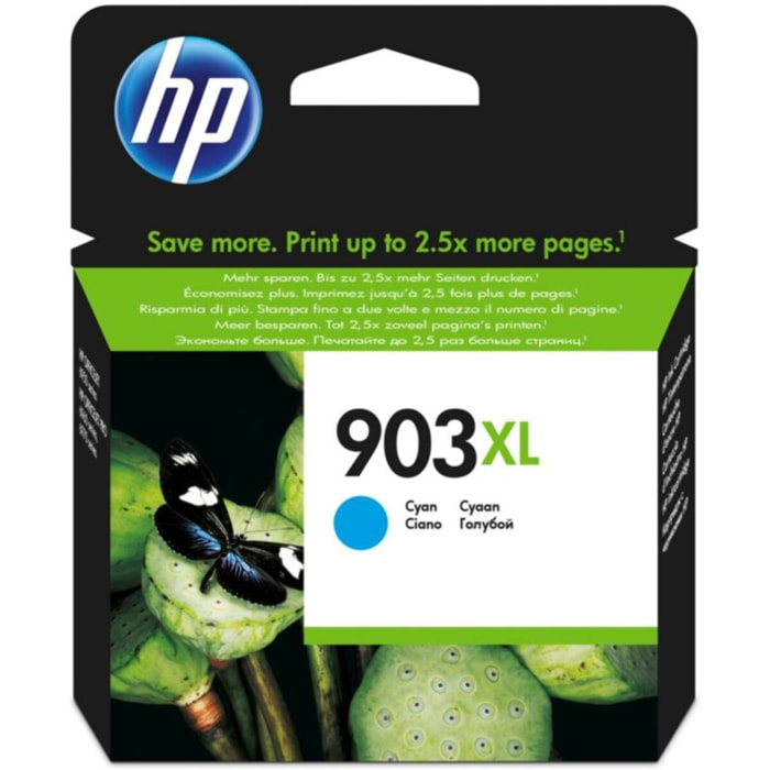 Cartouche d'encre HP Originale 903 XL Cyan Haute Capacité - T6M83AE