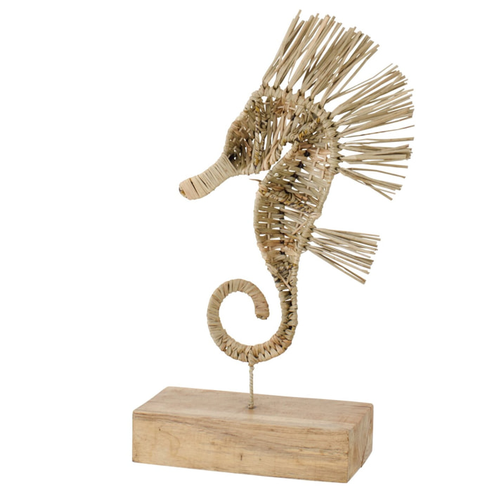 J-Line Hippocampe sur Pied - rotin - naturel - small