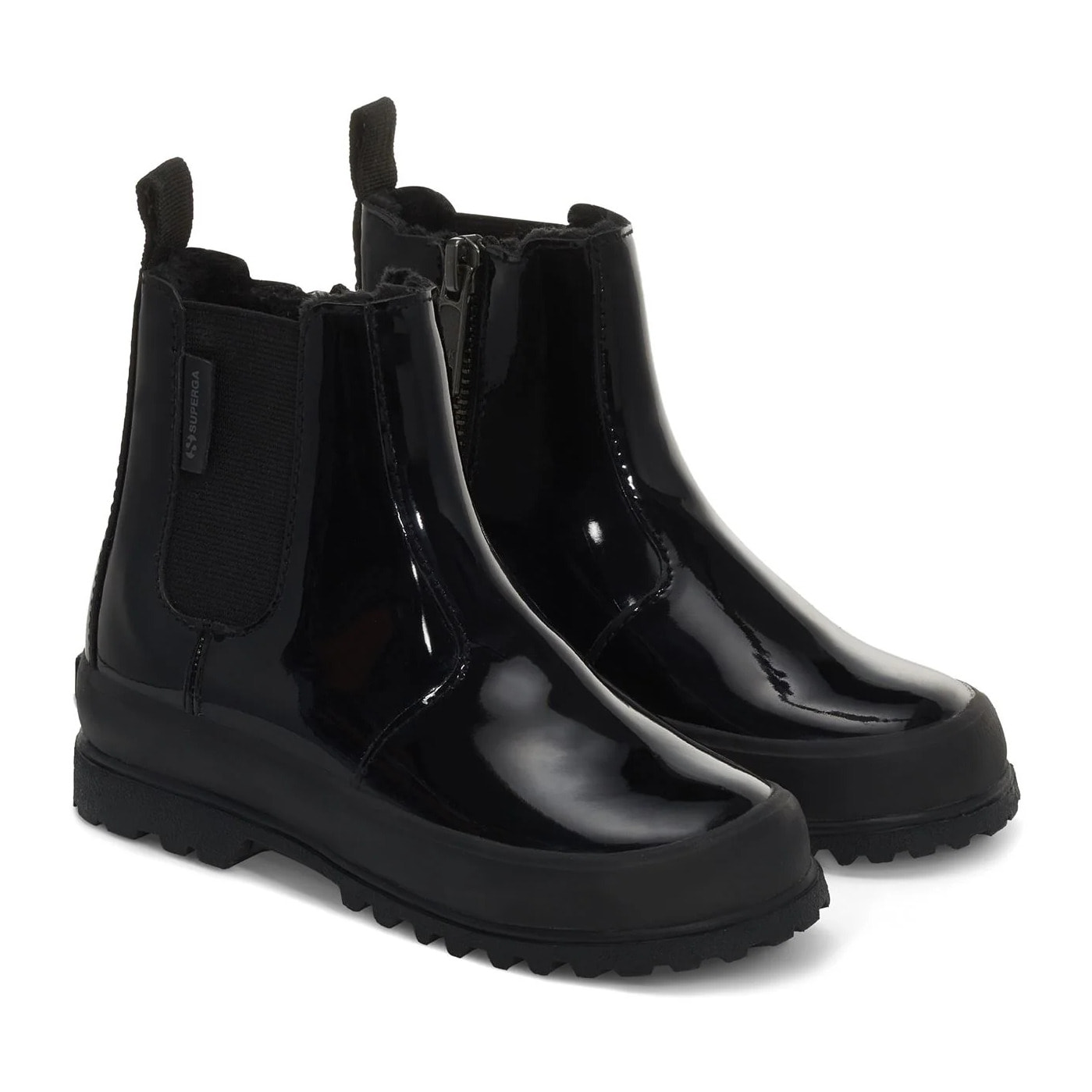 Superga - Stivaletti Bambina Nero - 2666 KIDS ALPINA SHINY SYNTHETIC
