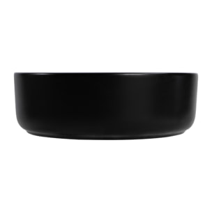 Vasque à poser ronde 36 cm hauteur 12,5 cm sans trop-plein noir mat PixL (CEPX3636BKM)