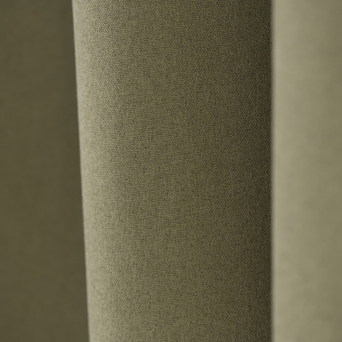 Rideau 100% occultant thermique phonique chiné - Kaki