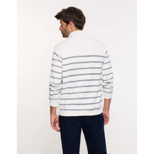 Sudadera Blanca a Rayas - Reach