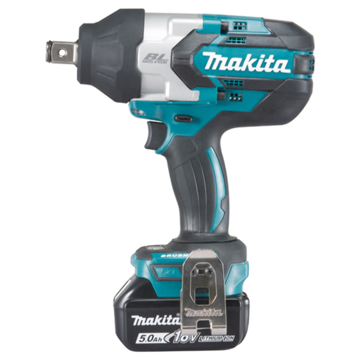 Boulonneuse à chocs 18V LXT 1050 Nm - MAKITA - avec 2 batteries 5Ah - chargeur - MakPac - DTW1001RTJ