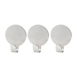 Lot de 3 crochet adhésifs ronds Fackelmann Tecno