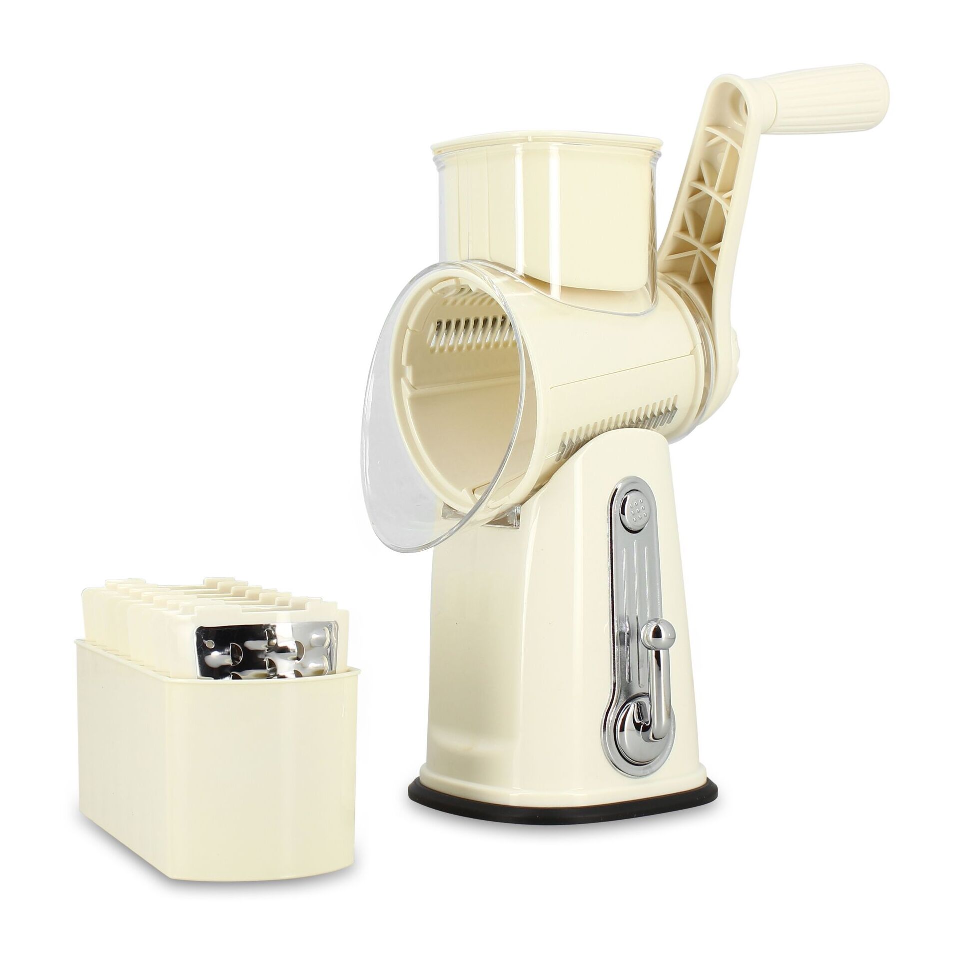 Mandoline rotative en polypropylène et acier inoxydable